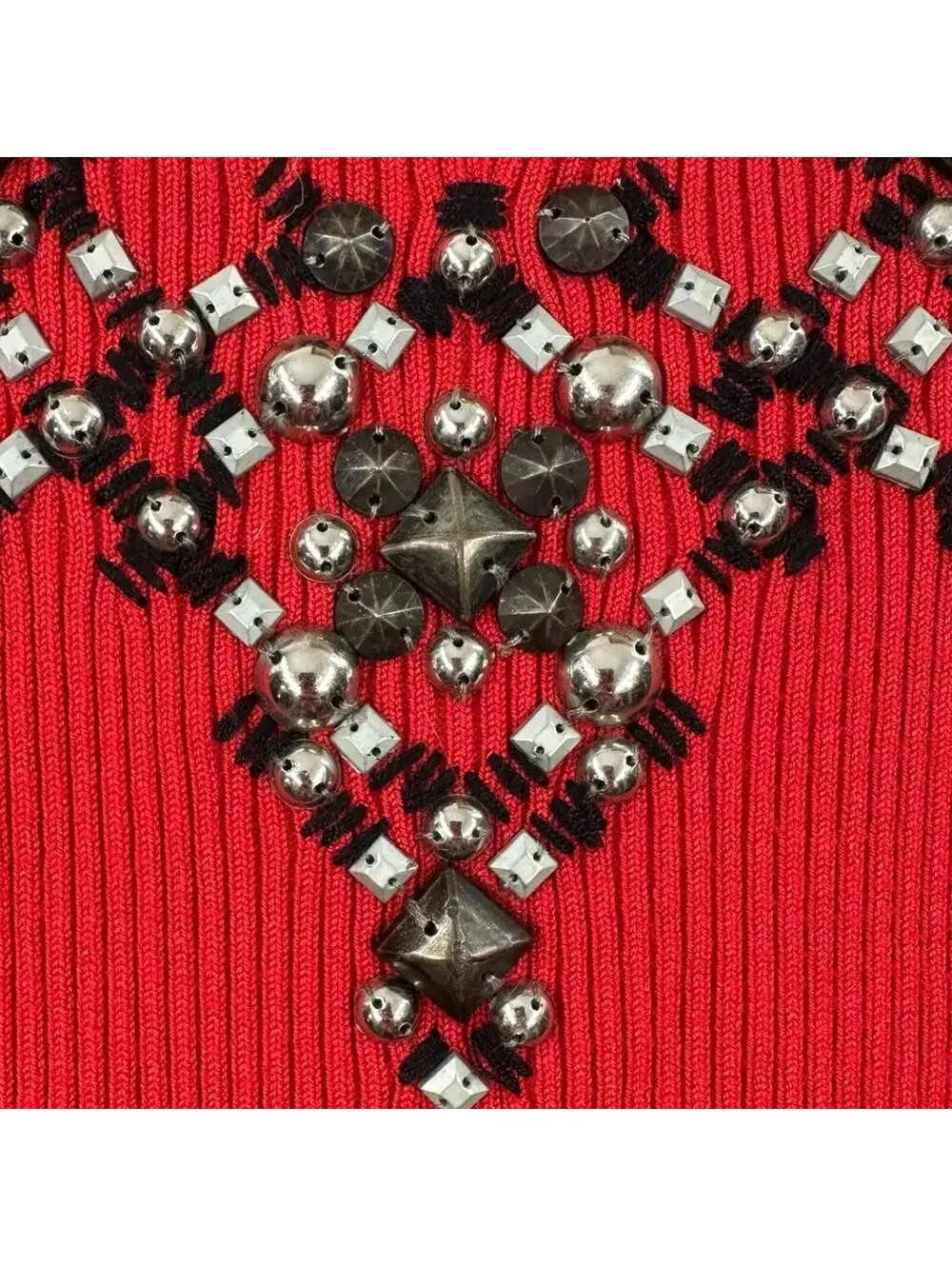 Y2K Ruby Rd. Red Ribbed Tank Top - Picture 6 of 8